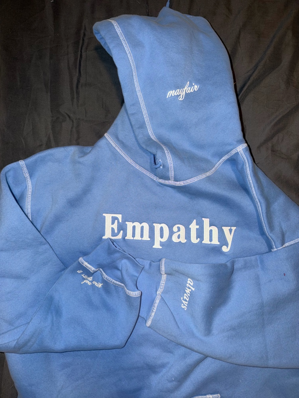 Mayfair Empathy Blue Hoodie - Unbranded